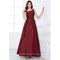 Grace Karin Fashion Mulheres elegantes tafetá Long Evening Dresses Borgonha CL6078